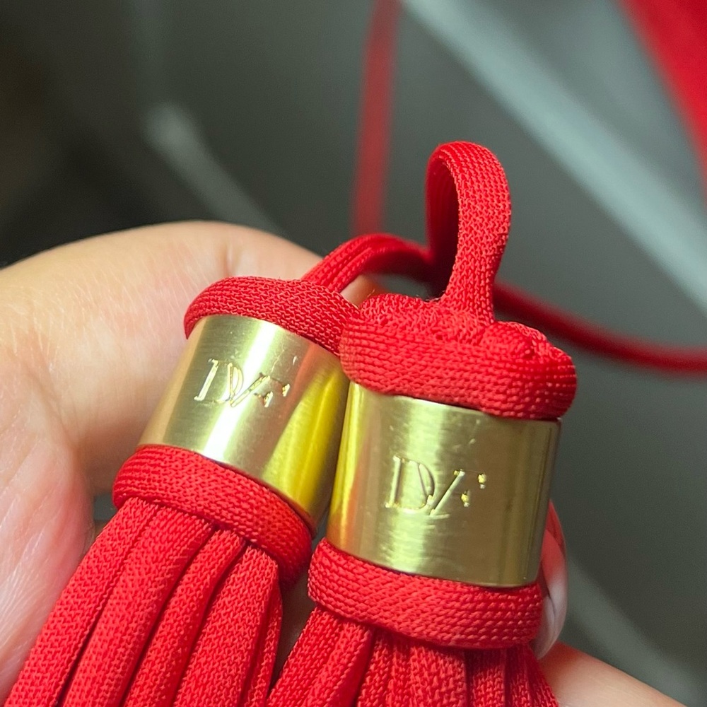 Diane Von Furstenberg Vibrant Red “Gyls” Dress NEW WITH TAGS - Picture 3 of 6